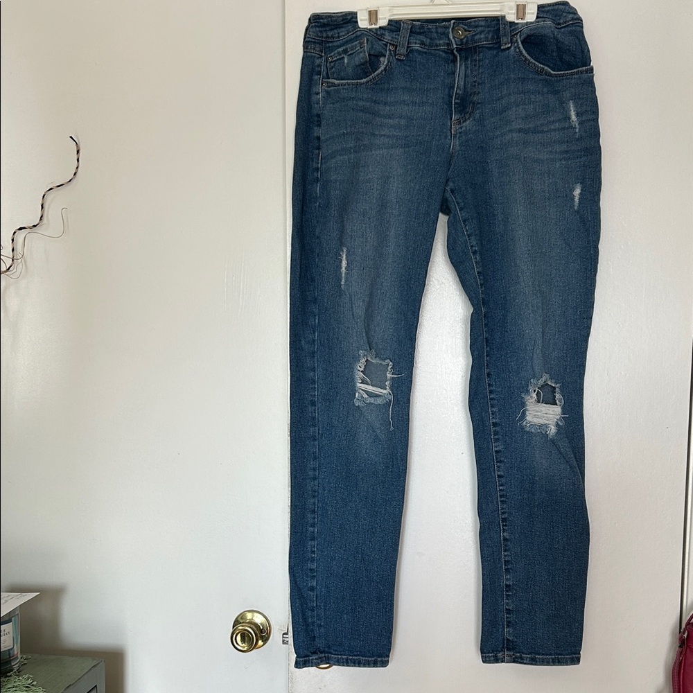 INC denim Classic Blue Women's Jeans distressed